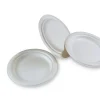 6.75 inch Bagasse Round Plate White
