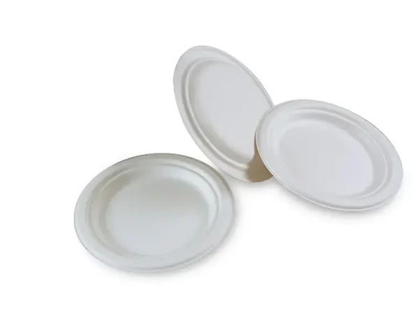 6.75 inch Bagasse Round Plate White