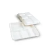 5 Compartment Bagasse Rectangle Tray