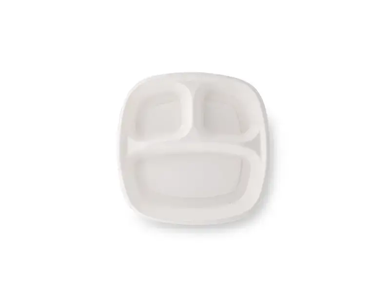 3 Compartment Bagasse Tray